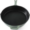 Joyful cook Green Enameled Cast Iron Frying Pan