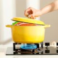 Joyful cook Yellow Enameled Cast Iron Dutch Oven