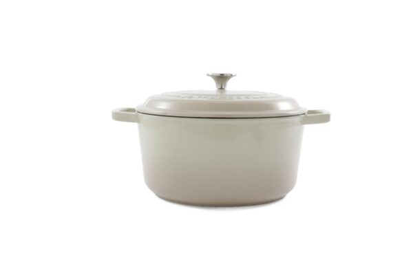 Cream Enameled Cast Iron Dutch Oven (5.6QT) - Image 2