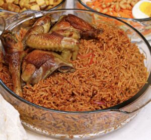 Joyful cook jollof rice