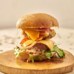 Beef burger joyful cook