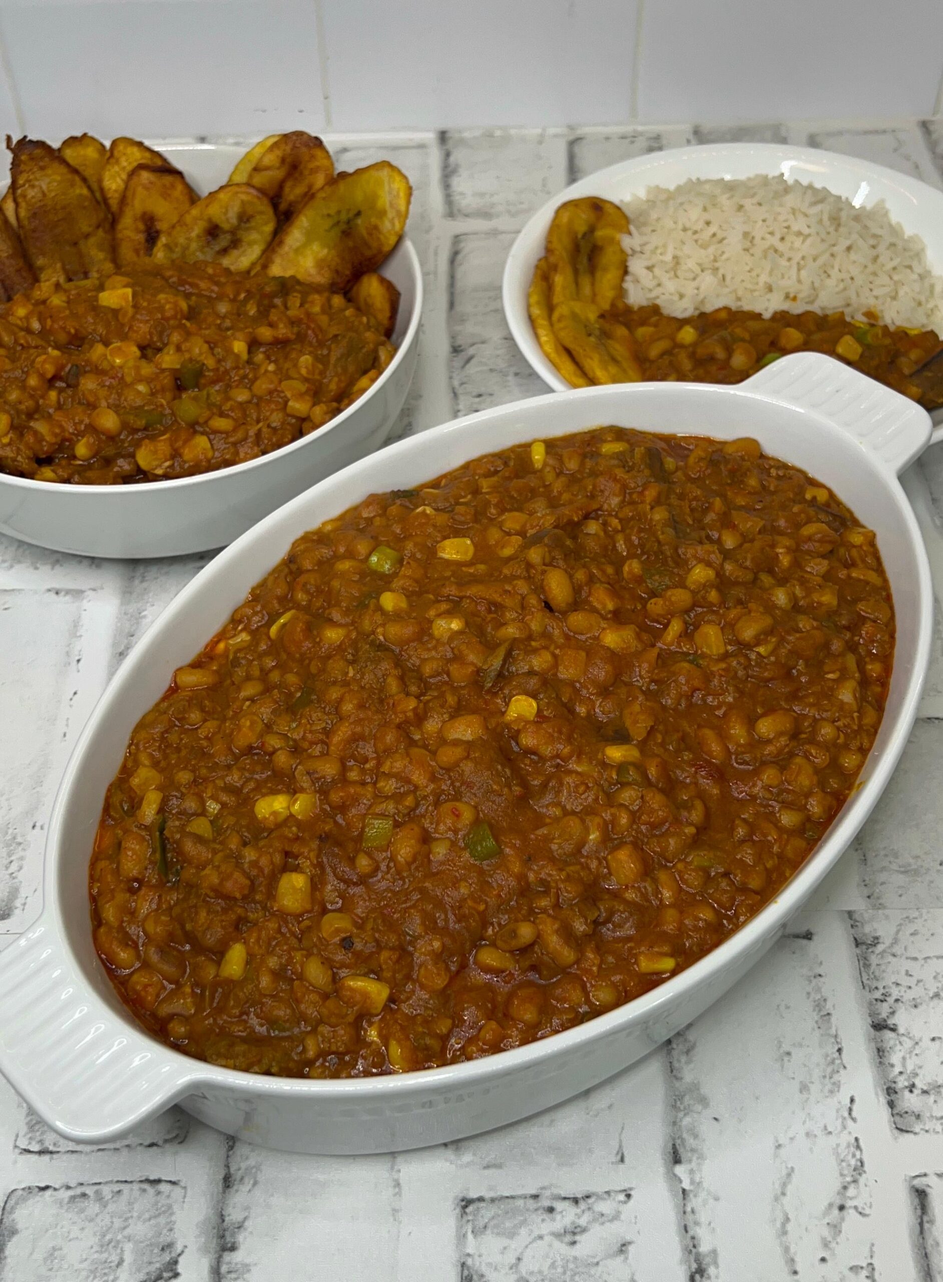 Stewed Beans and Plantain