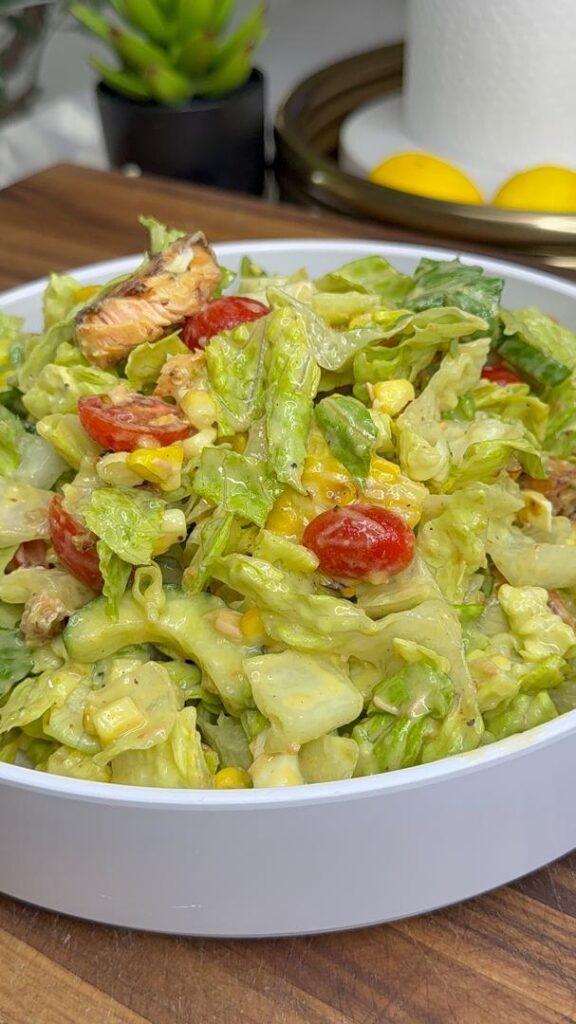 Salmon avocado salad