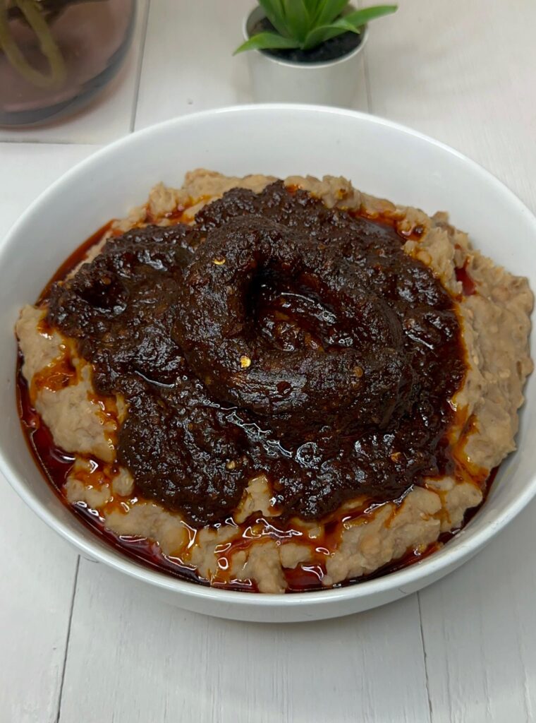 Ewa Agoyin (Mashed Beans with Pepper Sauce)