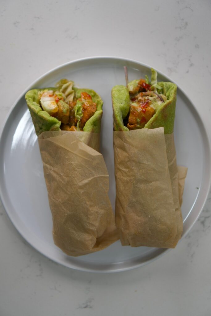 Spinach chicken wrap