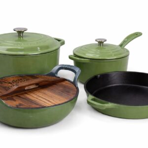Elite Green Cast Iron Complete Kitchen Set (4-Piece)