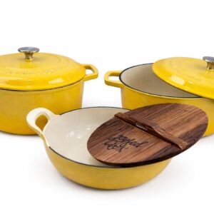 Elite Yellow Cast Iron Collection Set (3-Piece)