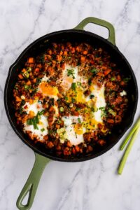 sweet potato and egg skillet