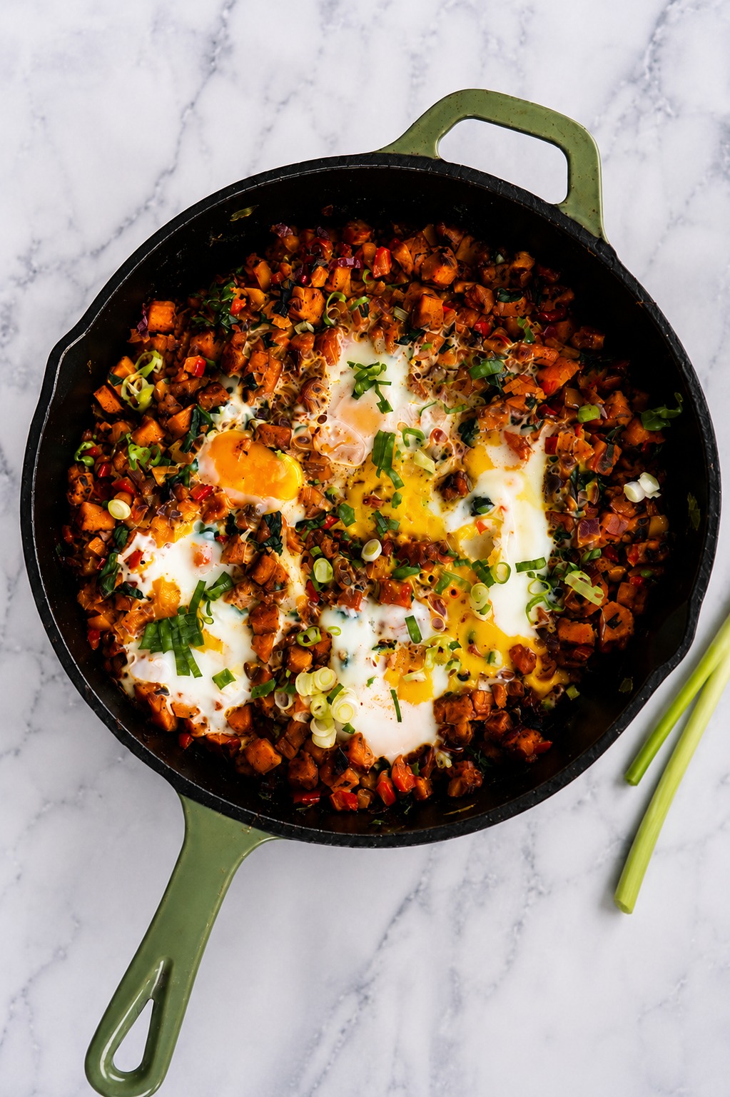 sweet potato and egg skillet